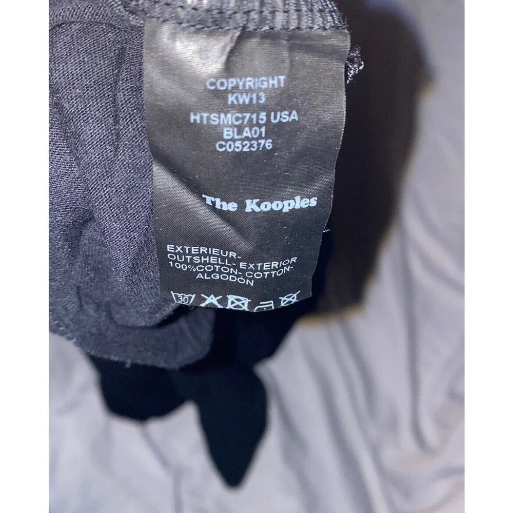 The‎ Kooples Mens Felt Skull Tee T-Shirt Black Cotton Size Large